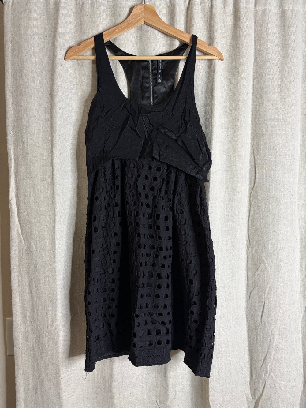 W118 by Walter Baker Black Eyelet Midi Dress